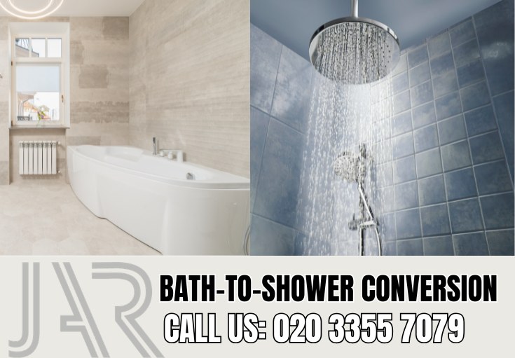 Bath to Shower Conversion by Parsonsgreen Bathroom Fitters